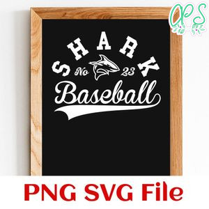 Sharks Baseball Team SVG Customizable