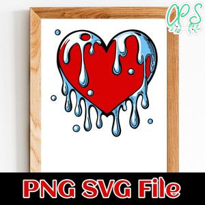 Dripping Heart Customer Request PNG file template