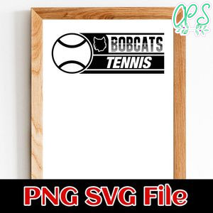Bobcats Tennis SVG design template
