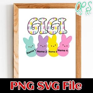 Happy Easter Gigi PNG SVG design template