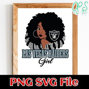 Las Vegas Raiders girl PNG SVG file template