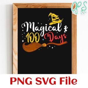Magical 100 days PNG SVG file template