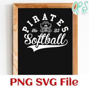 Pirates Softball Team SVG Customizable