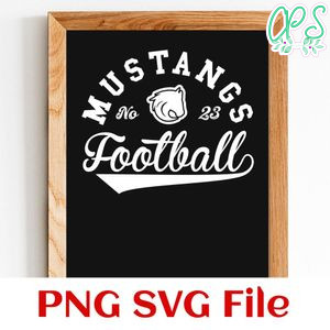 Mustangs Football Team SVG Customizable