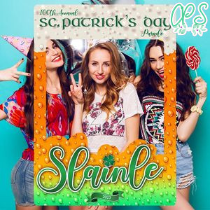 Patrick’s Day Photo Booth Props Customizable Template Instant Download