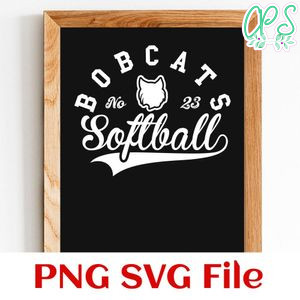Bobcats Softball Team SVG Customizable