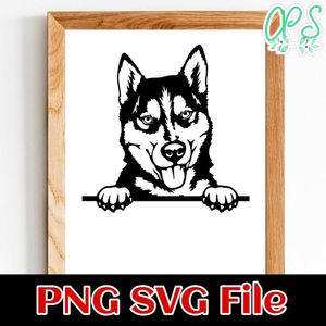 Siberian Husky PNG SVG file template